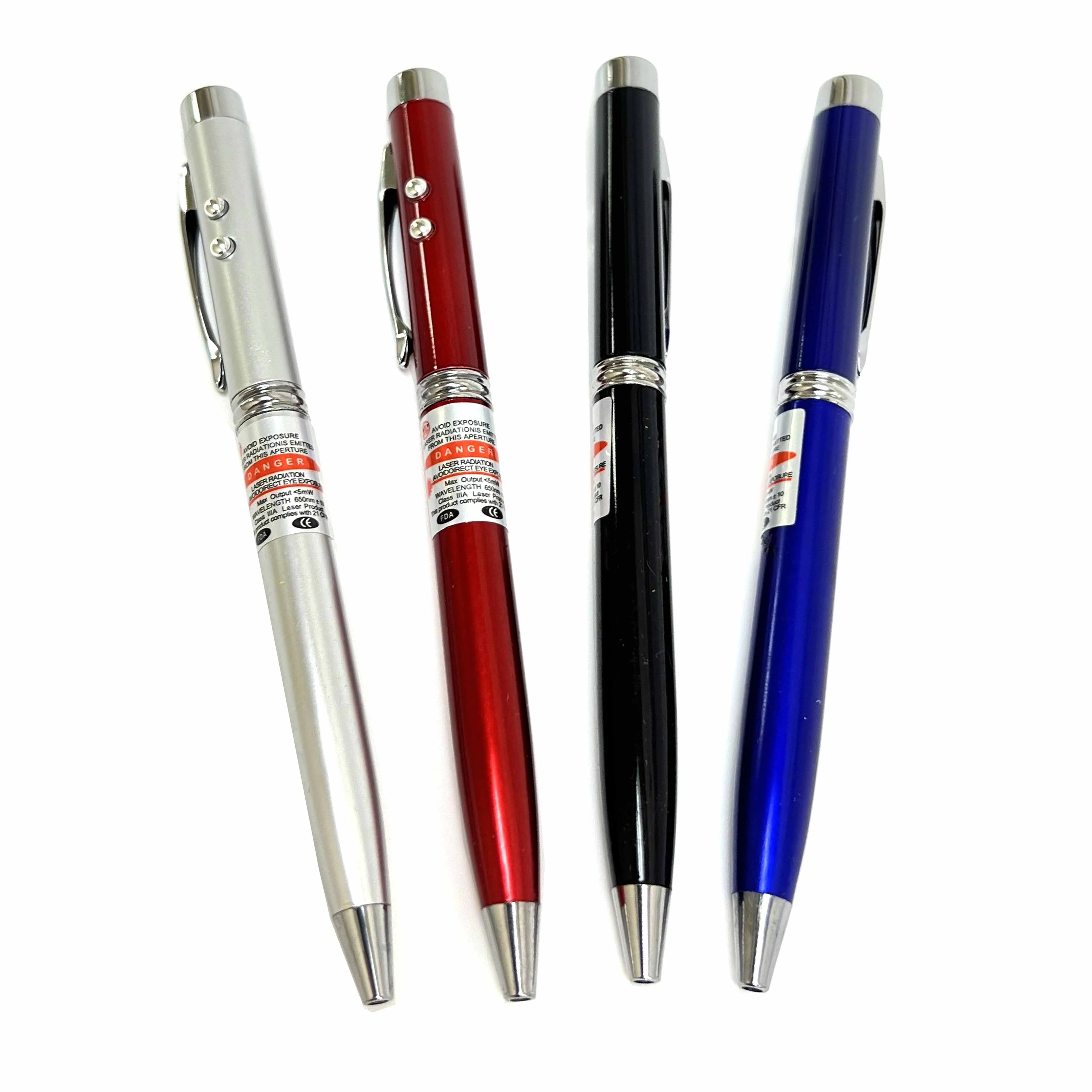 2 Pc Ballpoint Pen Laser Pointer LED Flashlight Beam Light Interactive Cat Chase