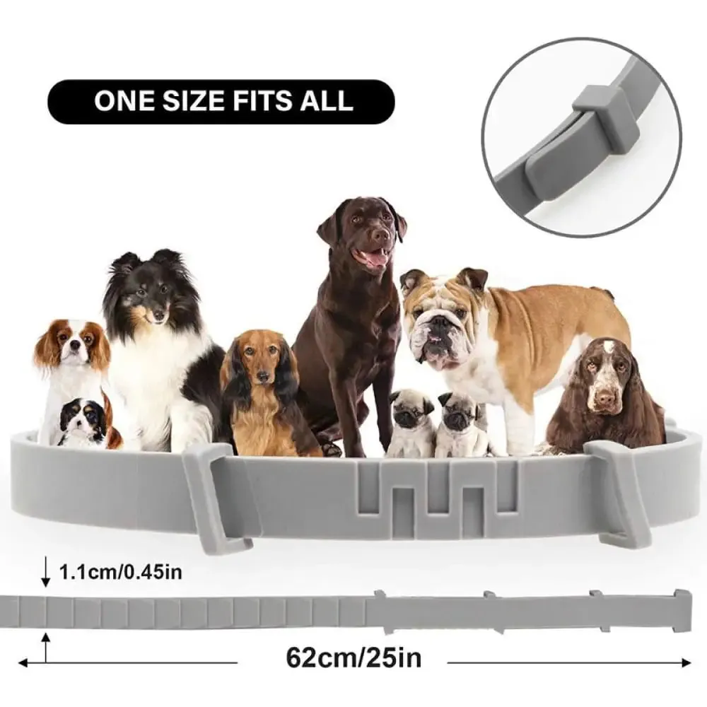 Adjustable Waterproof Natural 8 Month Protection Dog Flea and Tick Collar