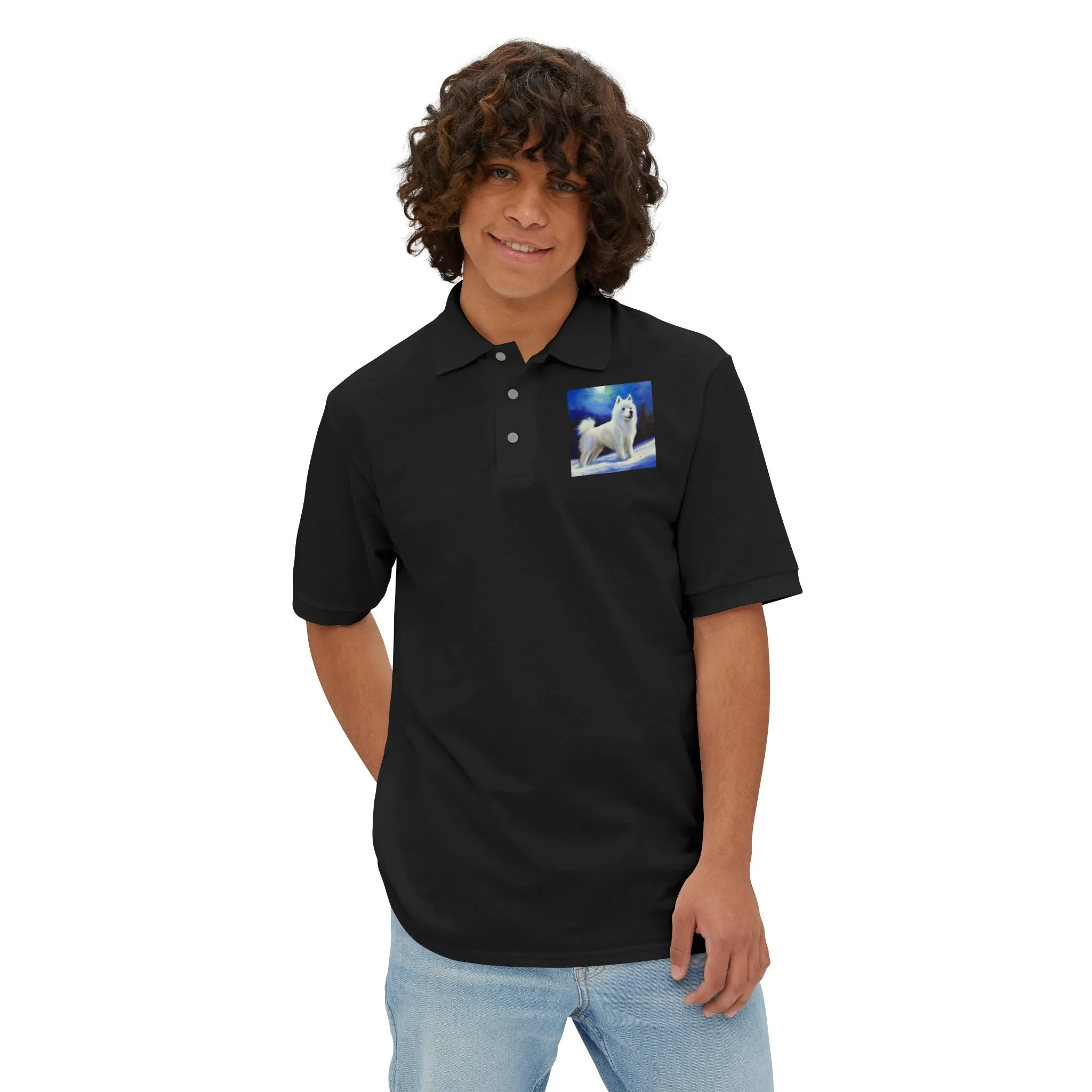 American Eskimo - Men's Piqu Polo Shirt: Timeless Elegance