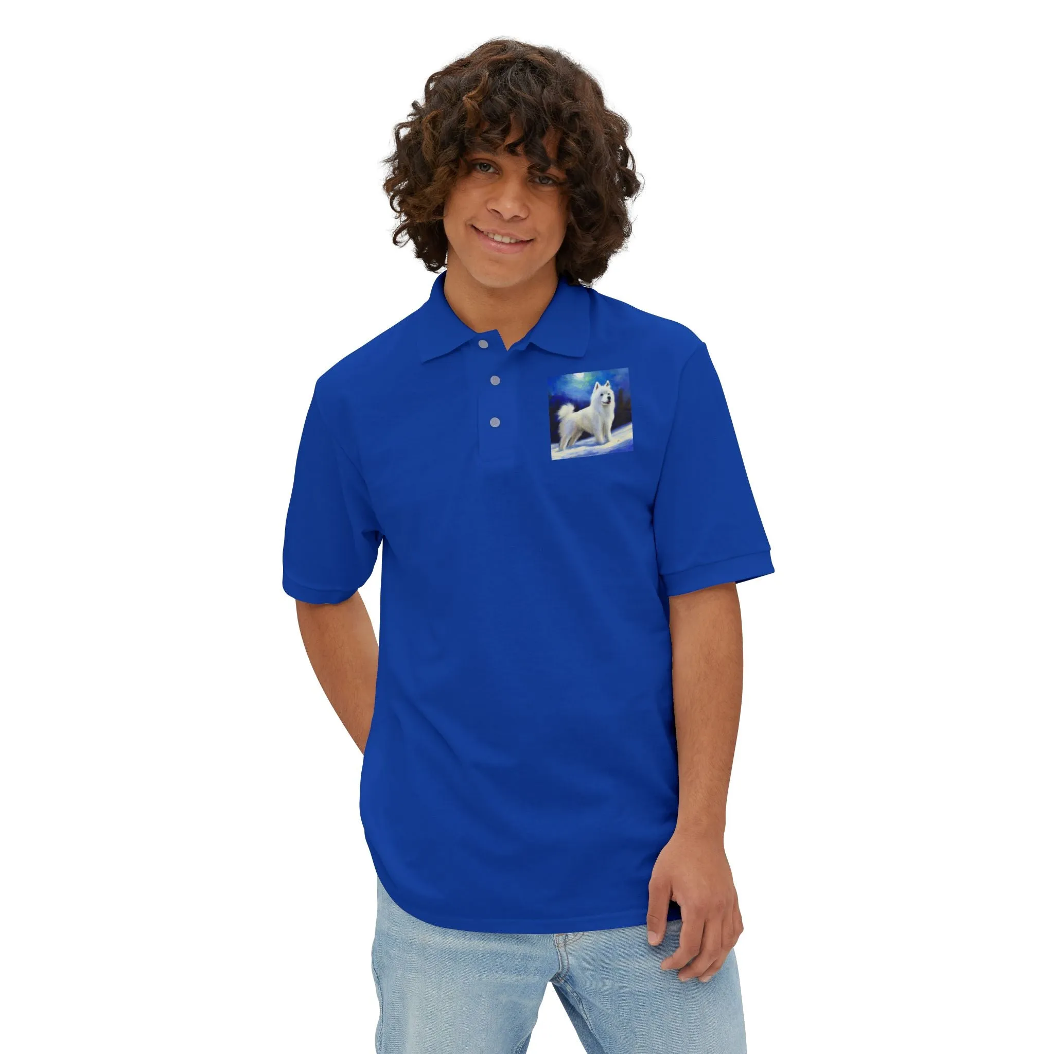 American Eskimo - Men's Piqu Polo Shirt: Timeless Elegance