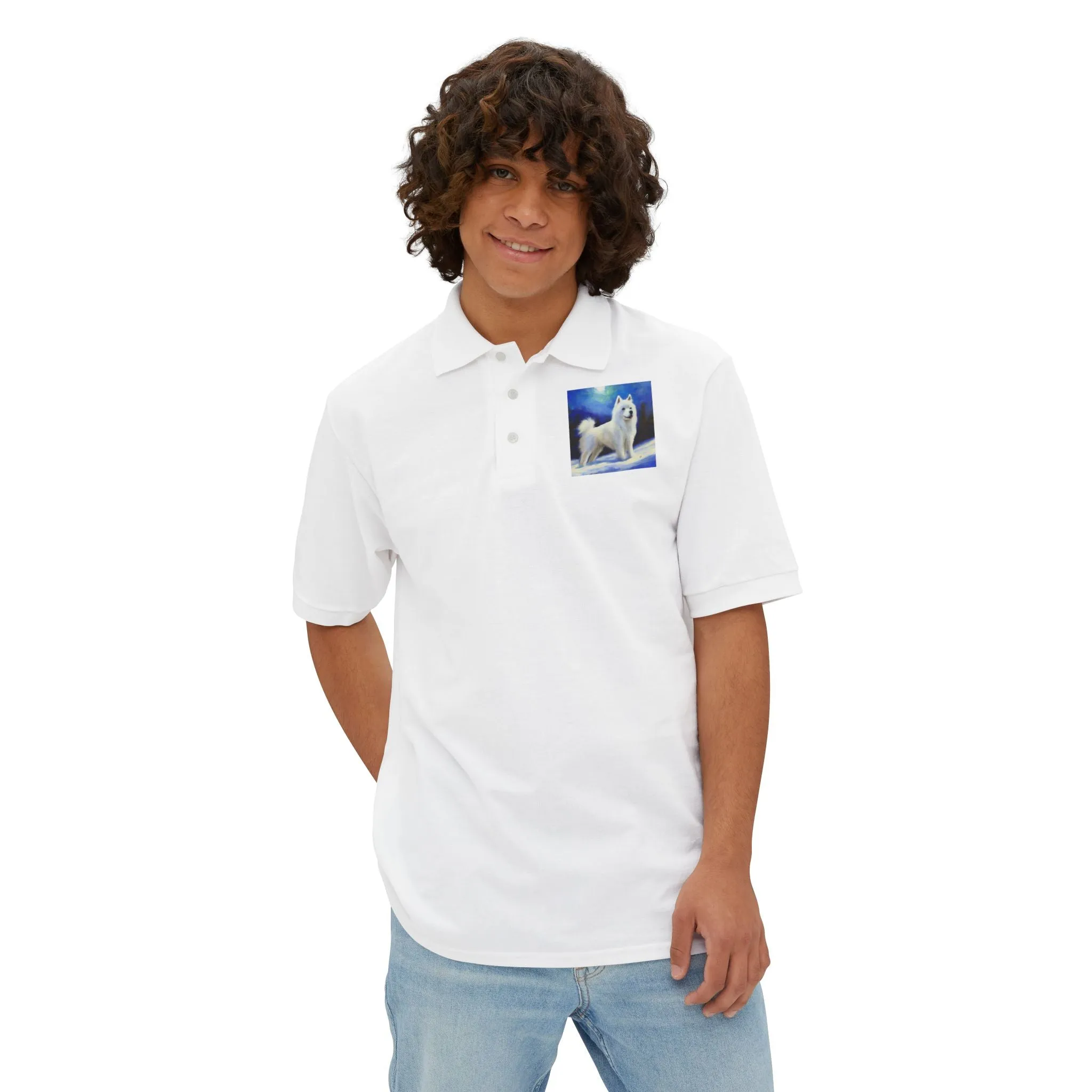 American Eskimo - Men's Piqu Polo Shirt: Timeless Elegance