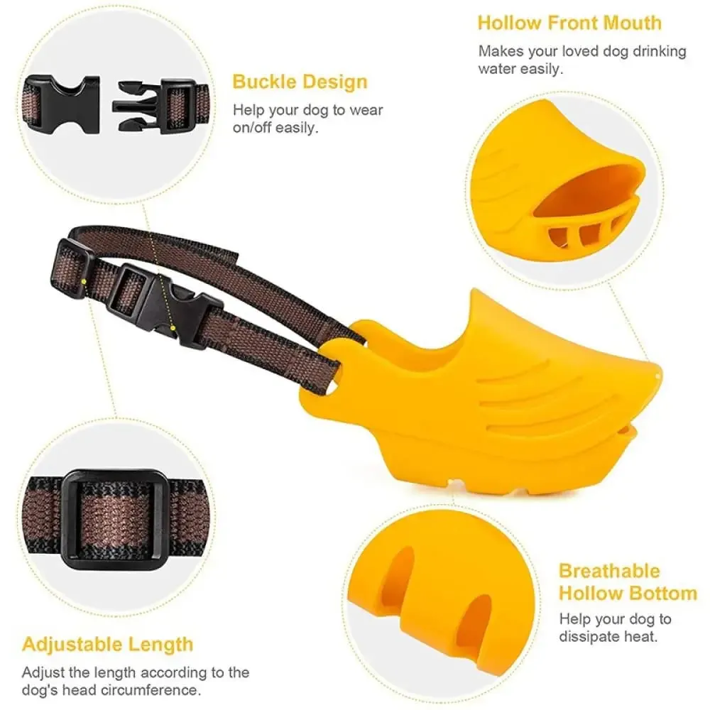 Benepaw Soft Silicone Dog Muzzle Adjustable Breathable Comfortable Lightweight Puppy Pet Mouth Cover Prevent Barking Biting