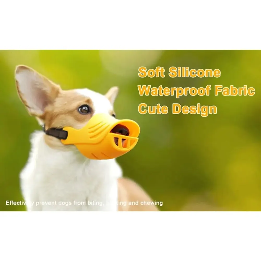 Benepaw Soft Silicone Dog Muzzle Adjustable Breathable Comfortable Lightweight Puppy Pet Mouth Cover Prevent Barking Biting