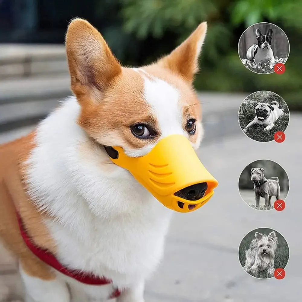 Benepaw Soft Silicone Dog Muzzle Adjustable Breathable Comfortable Lightweight Puppy Pet Mouth Cover Prevent Barking Biting