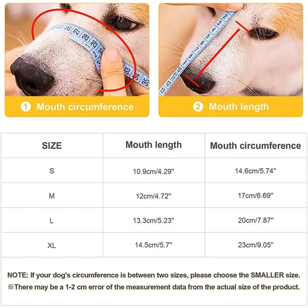 Benepaw Soft Silicone Dog Muzzle Adjustable Breathable Comfortable Lightweight Puppy Pet Mouth Cover Prevent Barking Biting