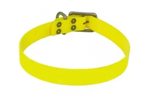 Bright Yellow Rubber Dog Collar