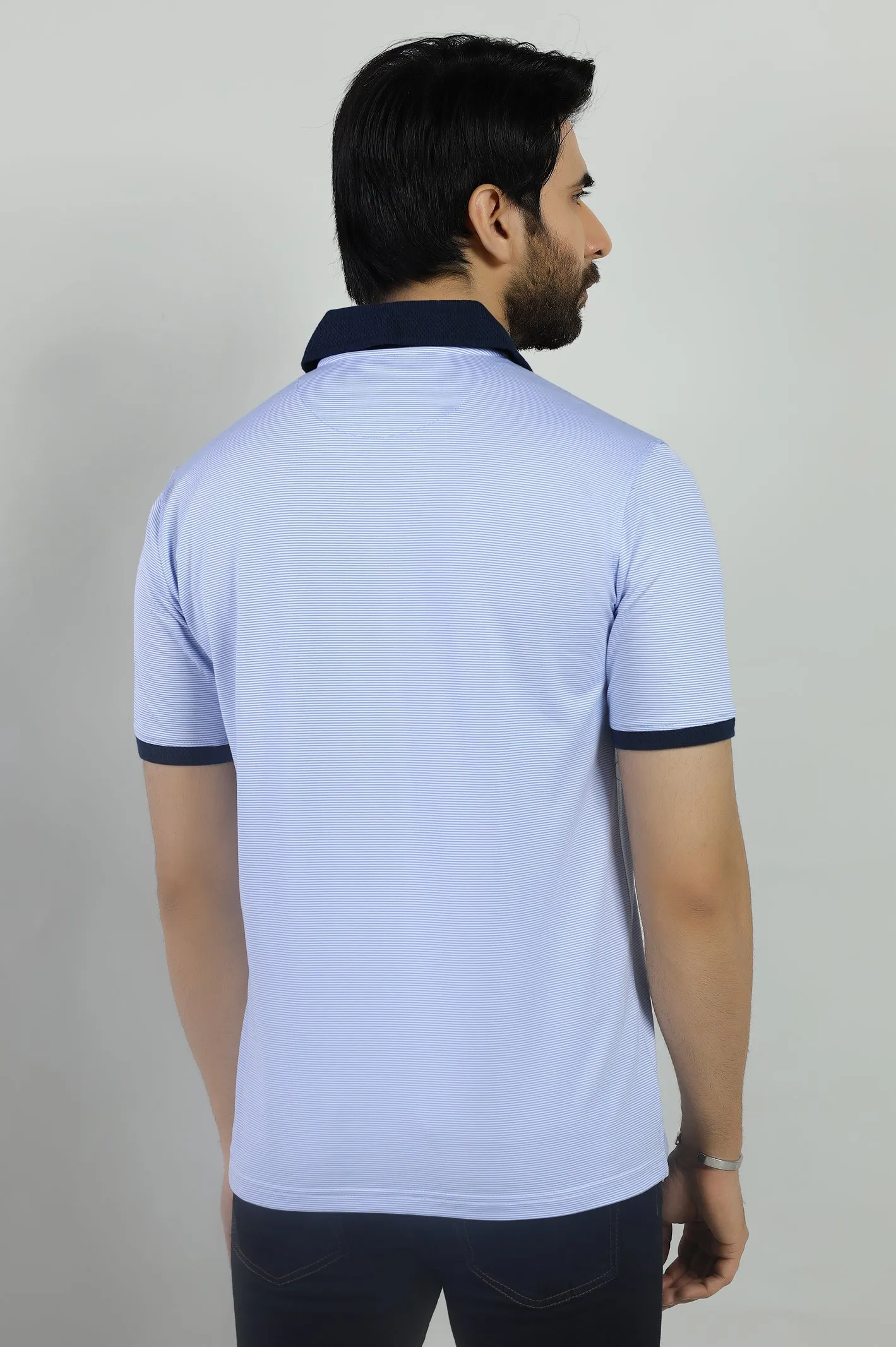 Contrast Polo Knit Shirt
