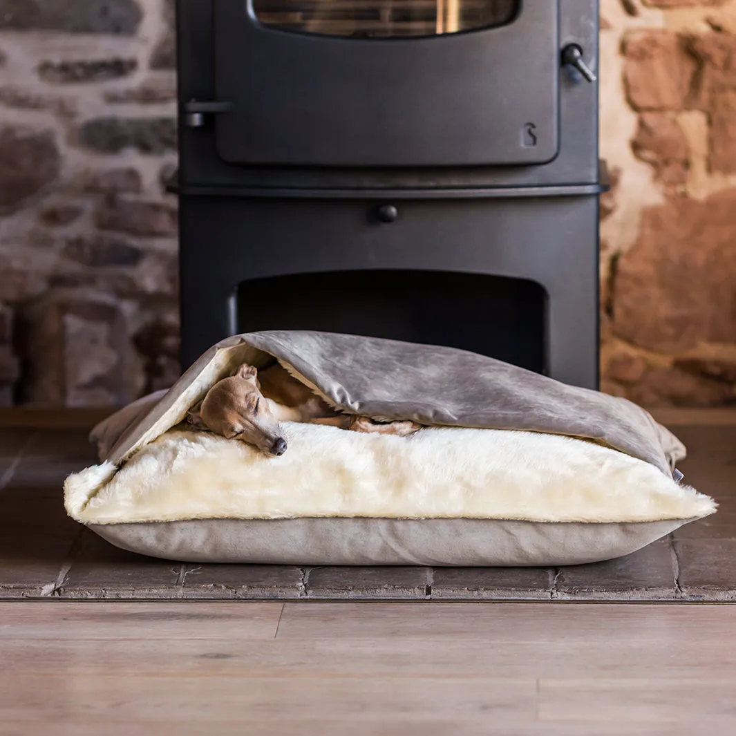 Cozy Velour Dog Snuggle Bed - Ultra Soft & Comfy Pet Sleeping Nest