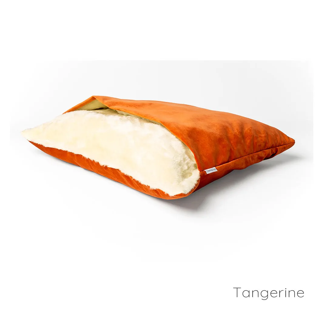 Cozy Velour Dog Snuggle Bed - Ultra Soft & Comfy Pet Sleeping Nest