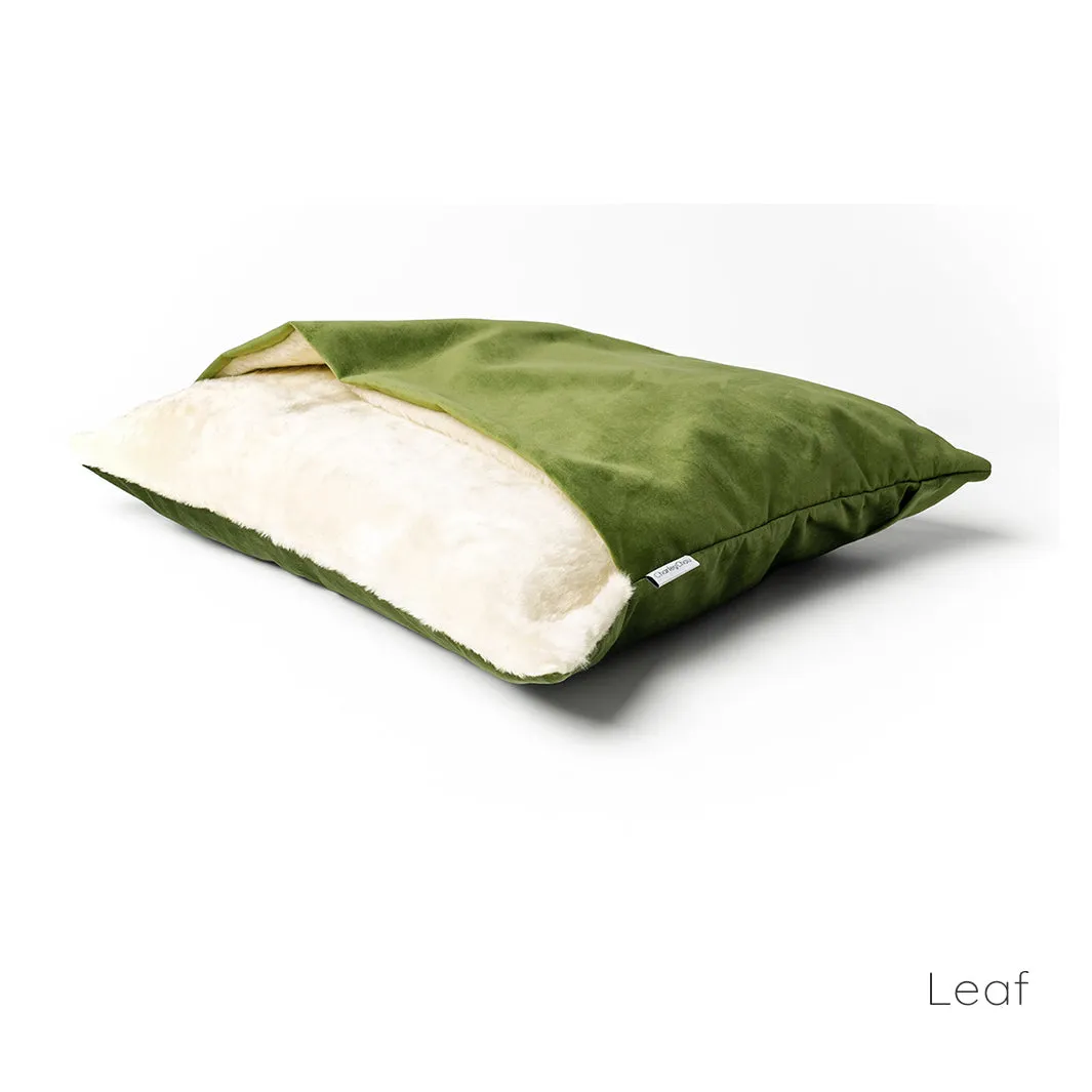 Cozy Velour Dog Snuggle Bed - Ultra Soft & Comfy Pet Sleeping Nest