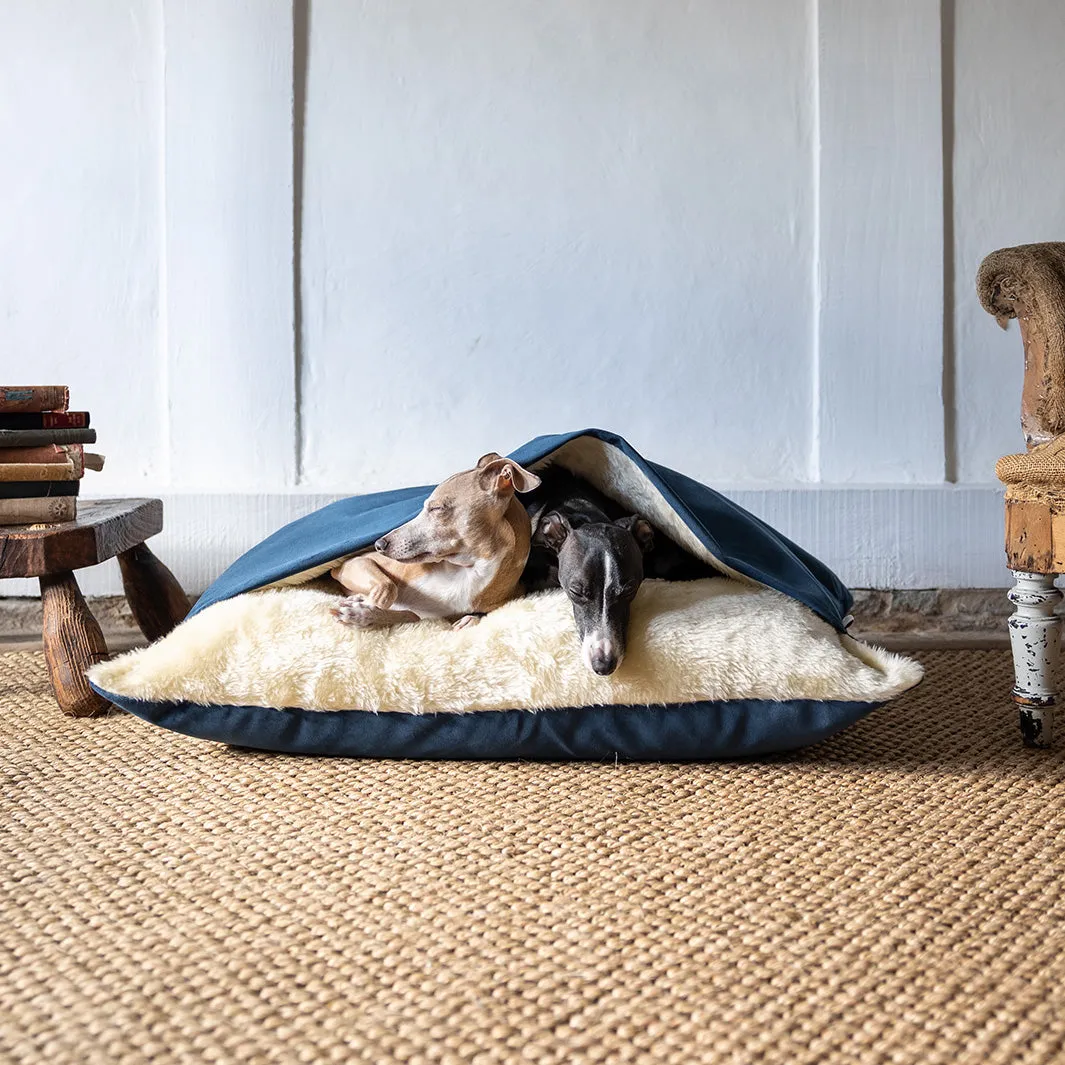 Cozy Velour Dog Snuggle Bed - Ultra Soft & Comfy Pet Sleeping Nest