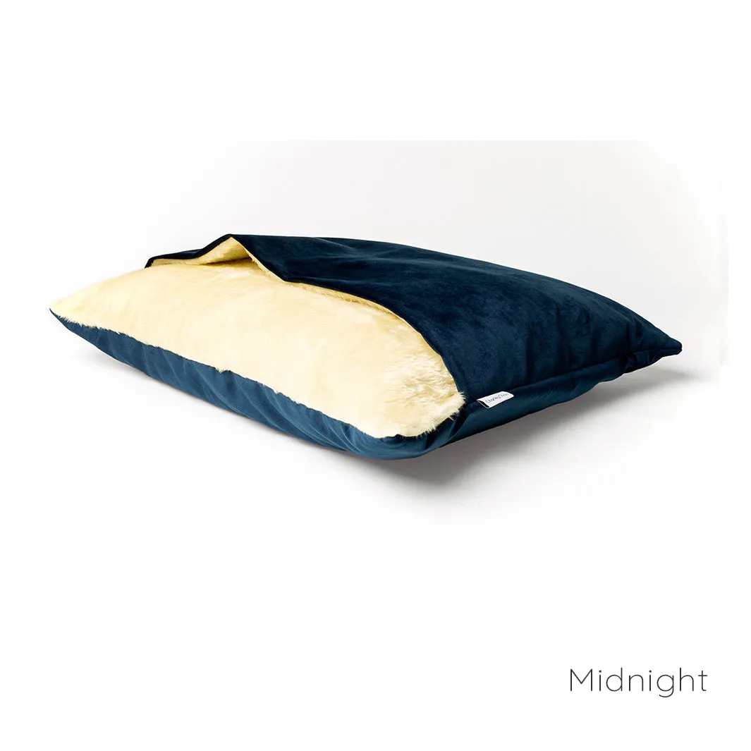 Cozy Velour Dog Snuggle Bed - Ultra Soft & Comfy Pet Sleeping Nest
