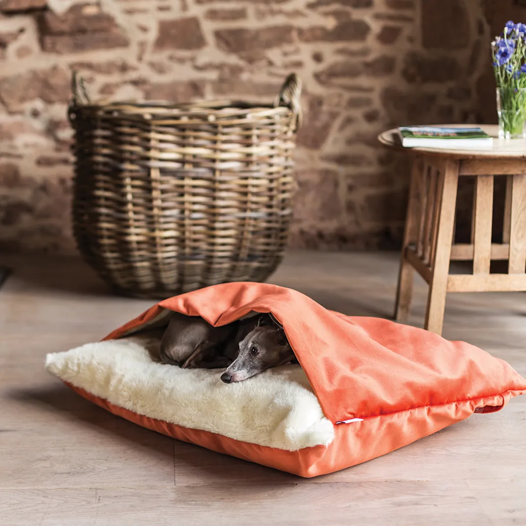 Cozy Velour Dog Snuggle Bed - Ultra Soft & Comfy Pet Sleeping Nest