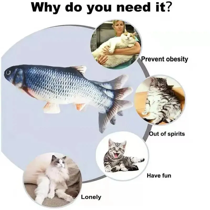 Flopping Fish Plush Cat Toy