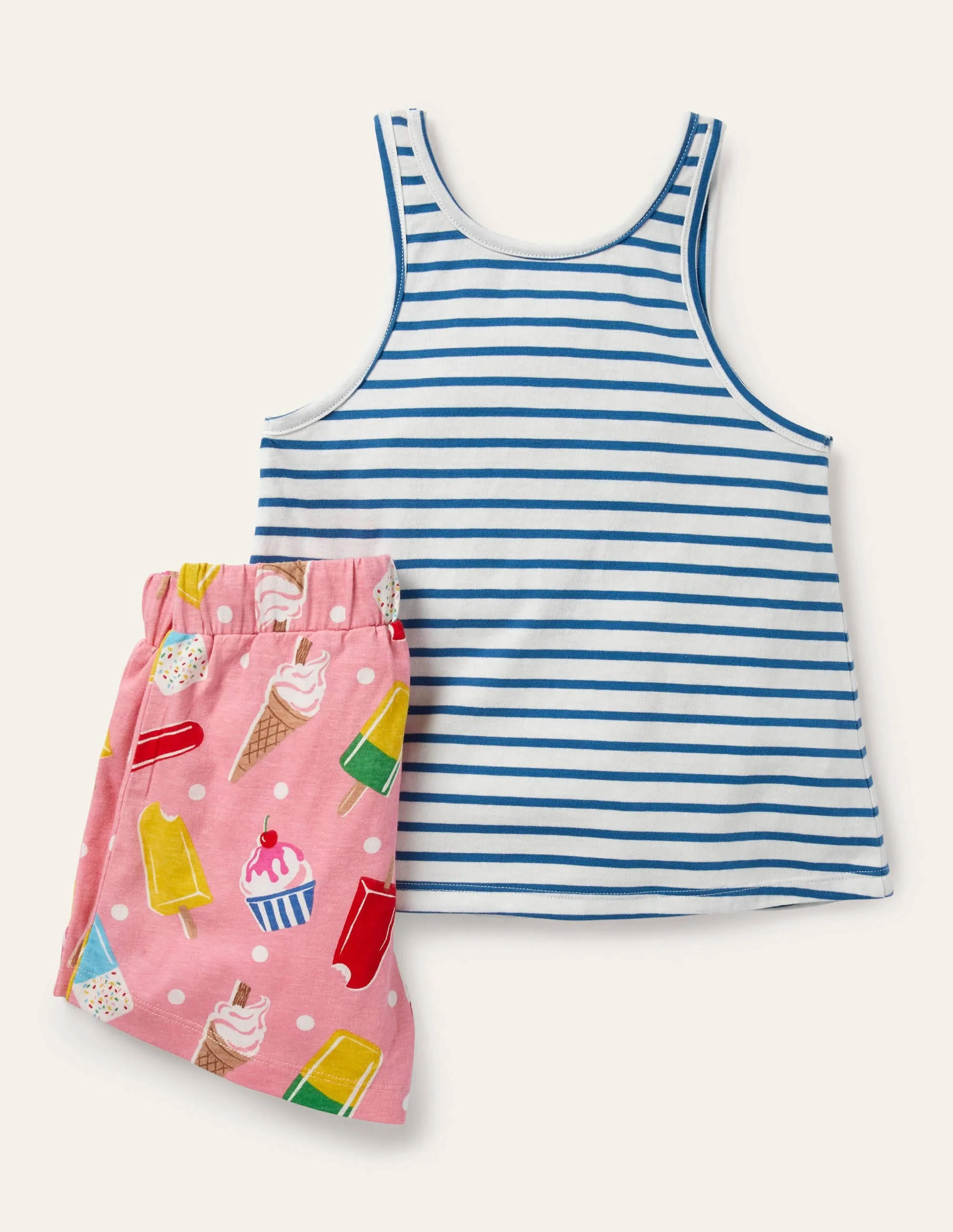Fun Pocket Pyjama Set-Pink Lemonade Ice Cream Spot