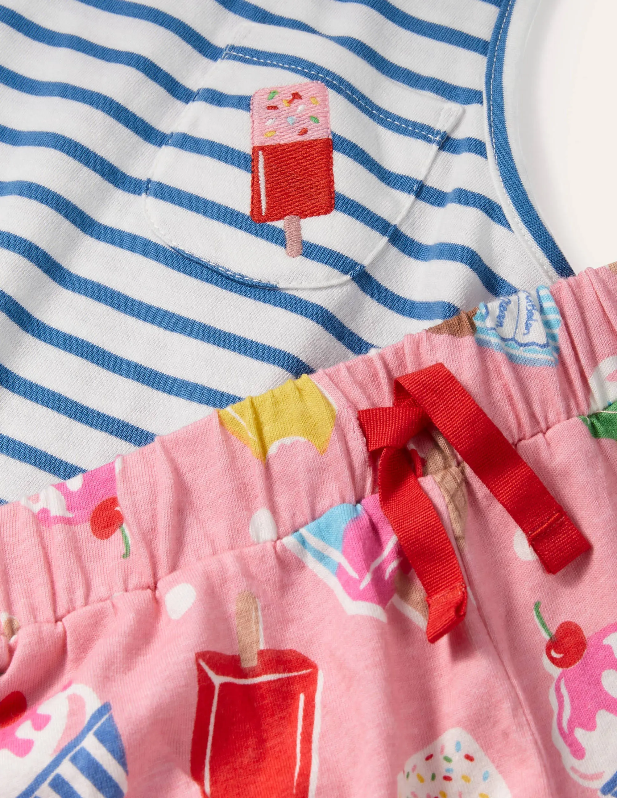 Fun Pocket Pyjama Set-Pink Lemonade Ice Cream Spot