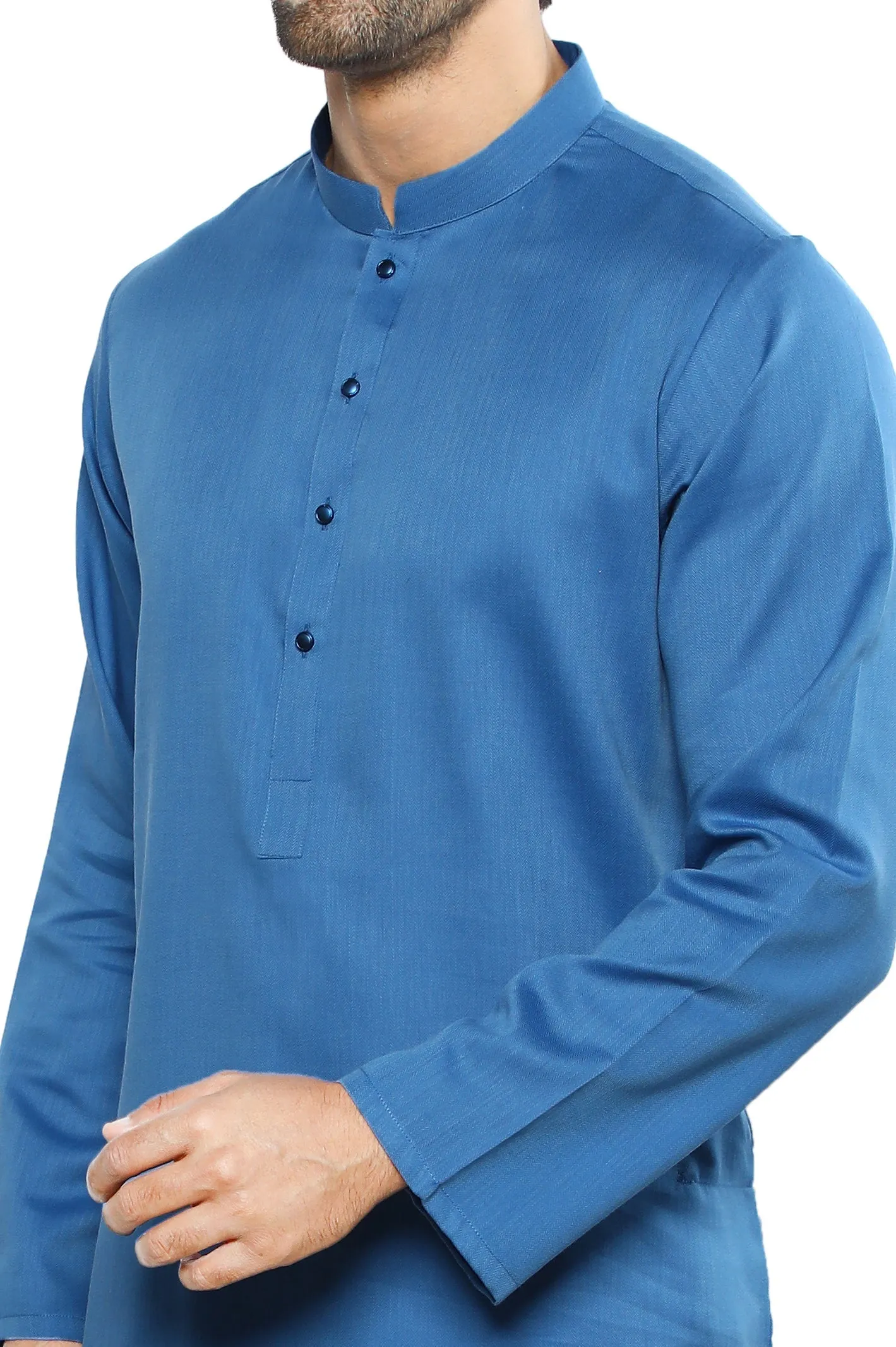 Men's Kurta in R-Blue SKU: EA3036-R-BLUE