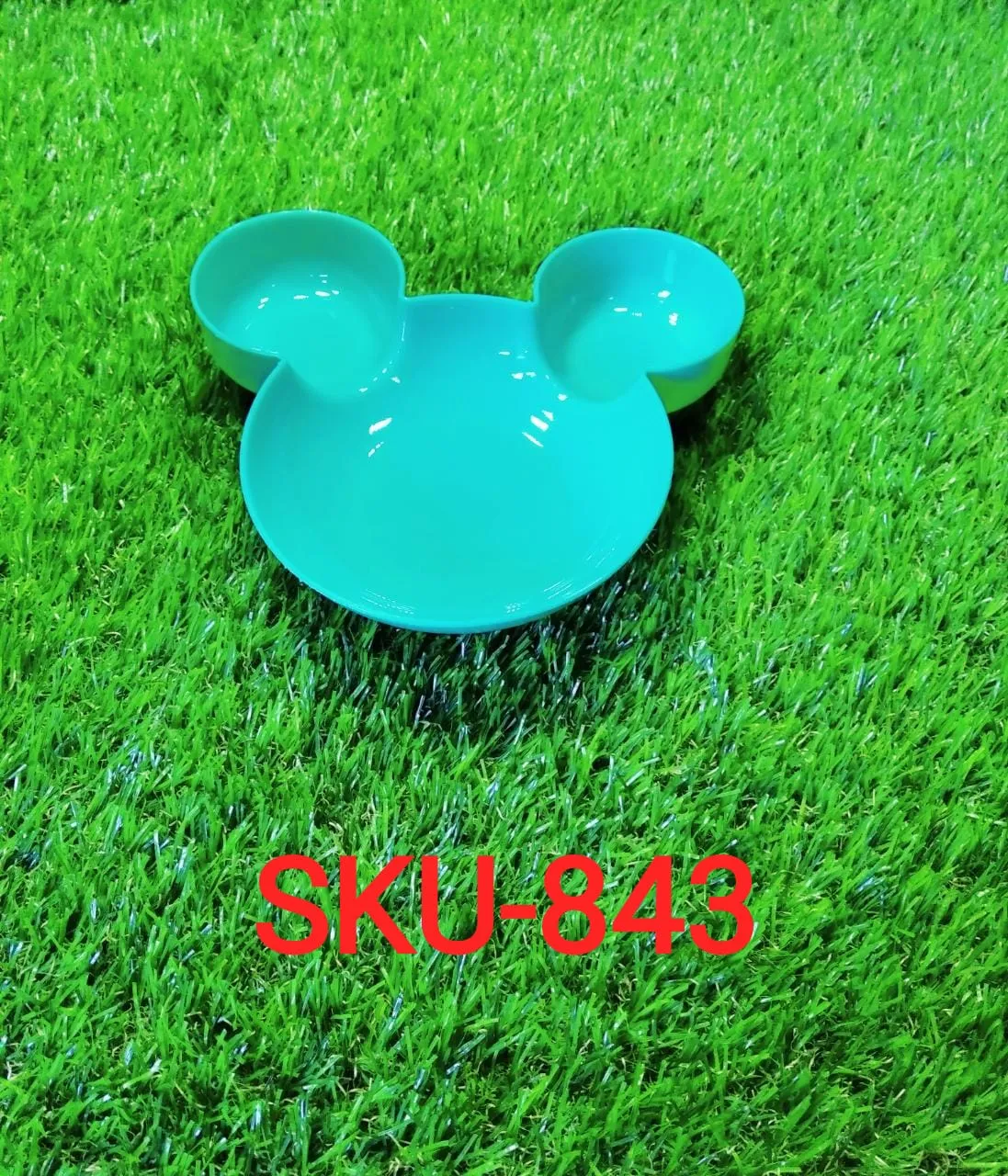 Mickey Shaped Kids / Snack Serving Sectioned Plate