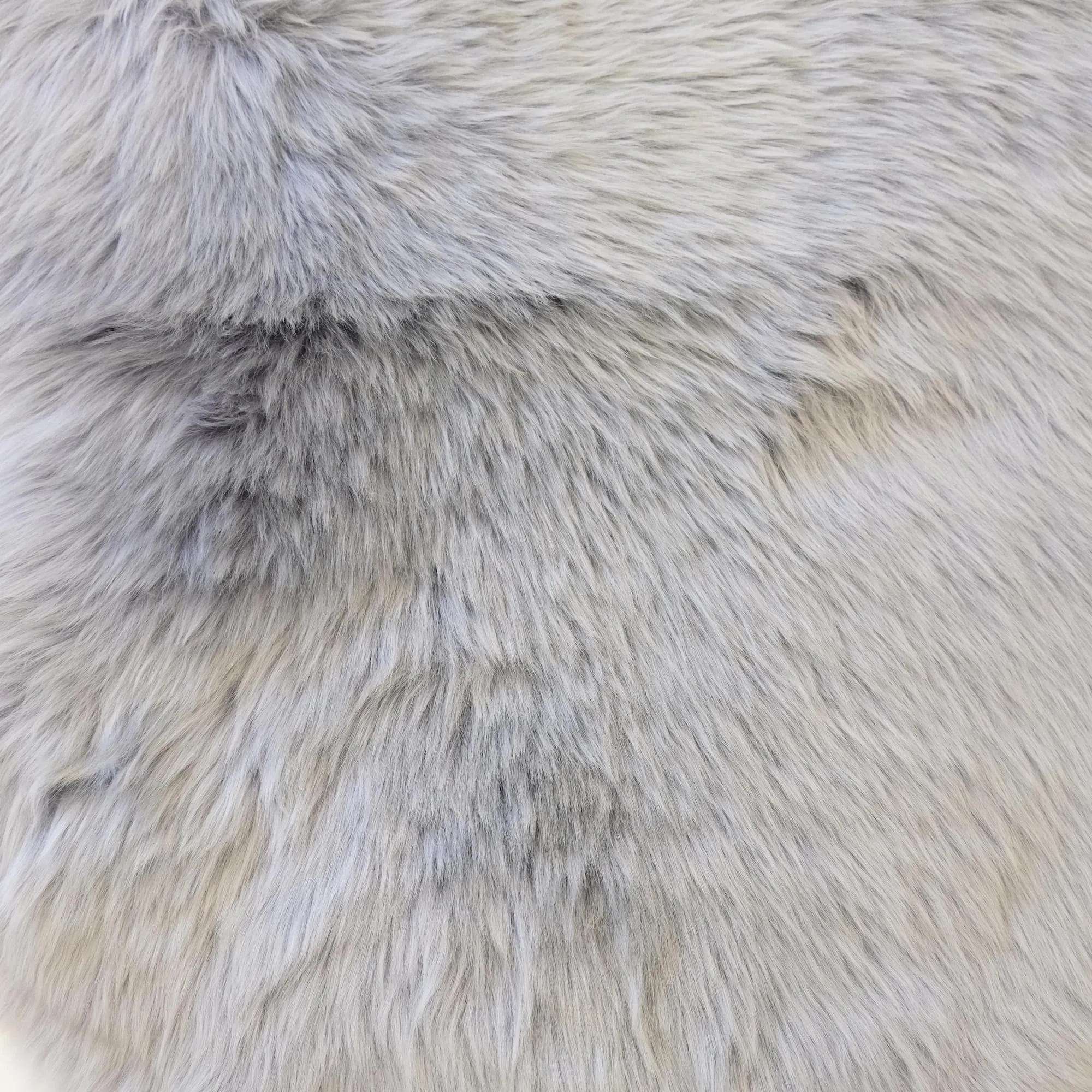 Sheepskin Rug - Cloudy Grey - Super Double Length (210-220x65cm) - Long Wool Australian Merino Sheepskin