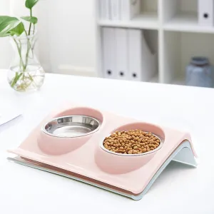 Stainless Steel Double Pet Feeding Dishes