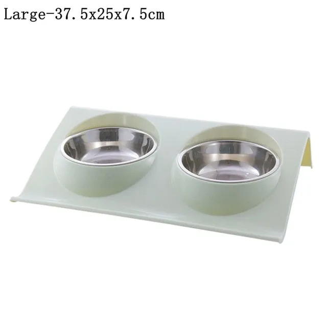 Stainless Steel Double Pet Feeding Dishes