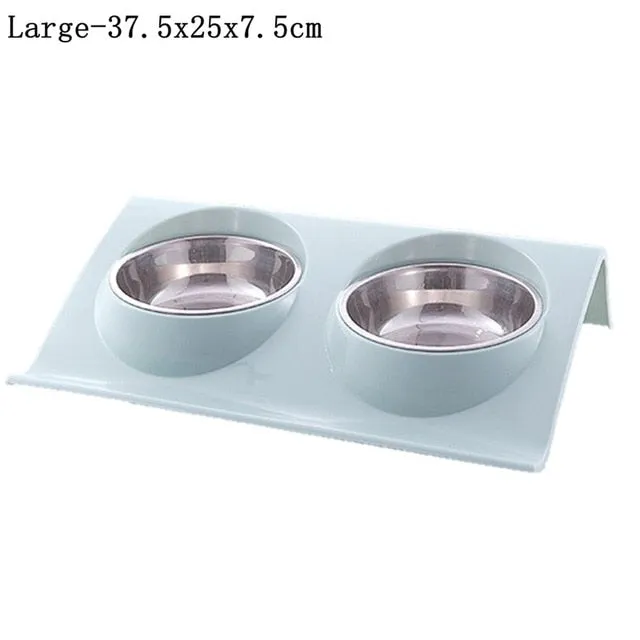 Stainless Steel Double Pet Feeding Dishes
