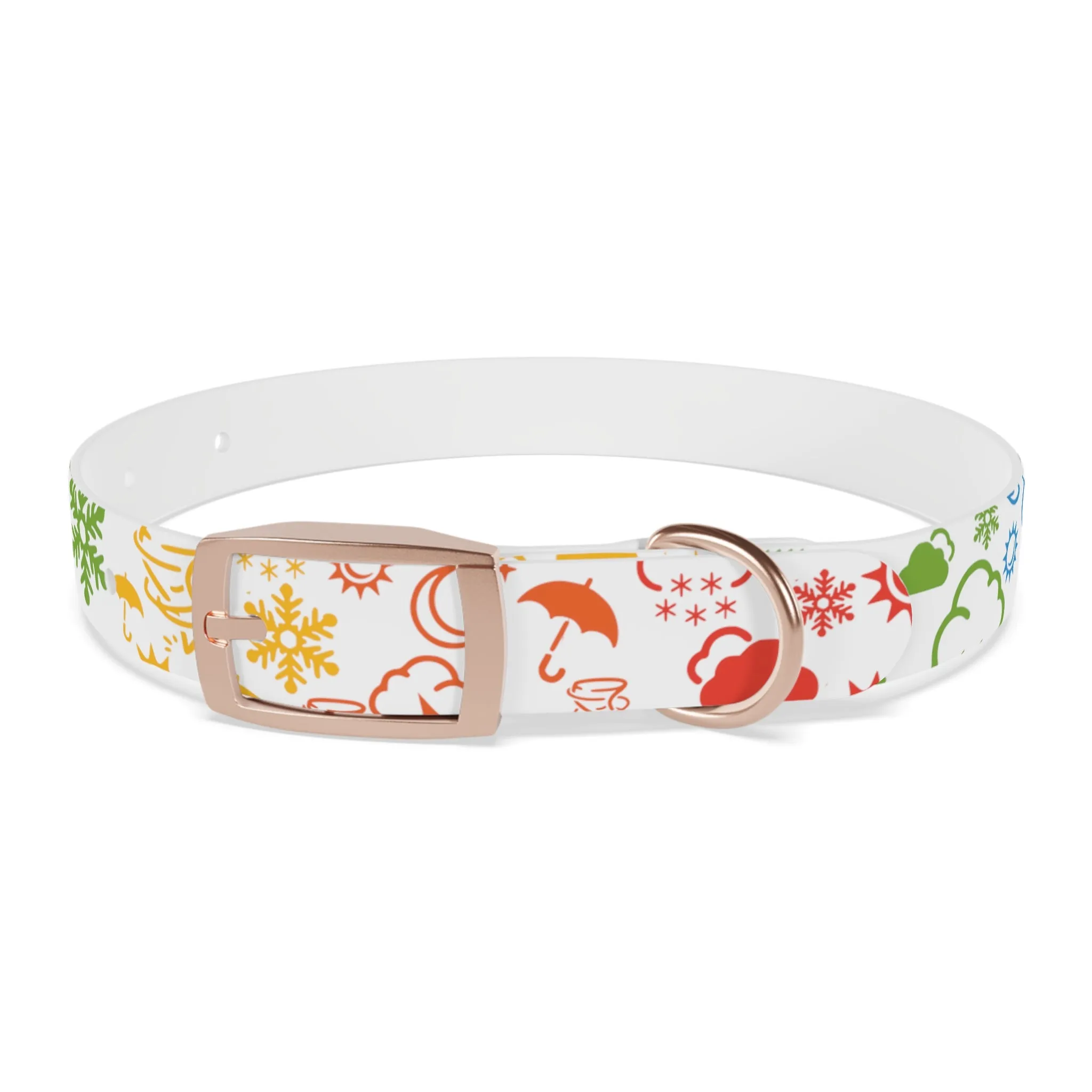 Wx Icon (White/Rainbow) Dog Collar