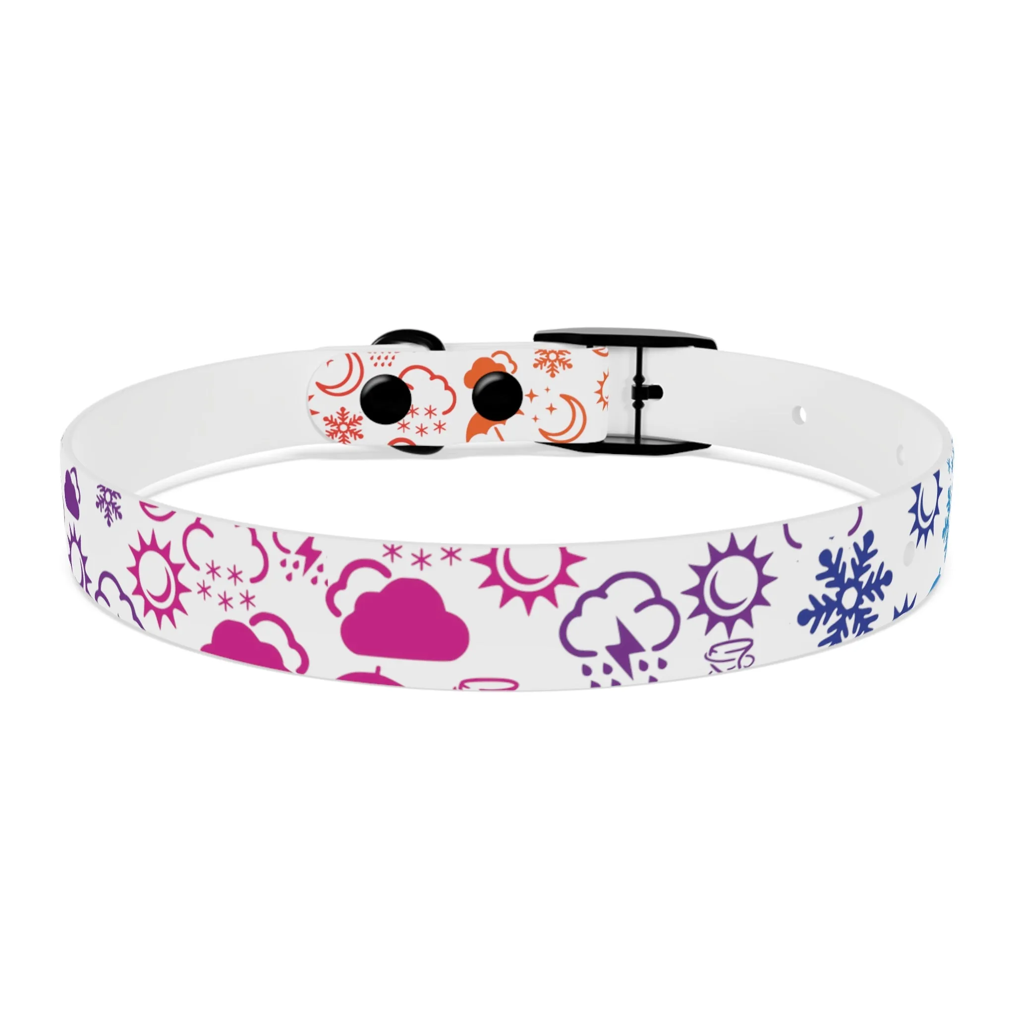 Wx Icon (White/Rainbow) Dog Collar