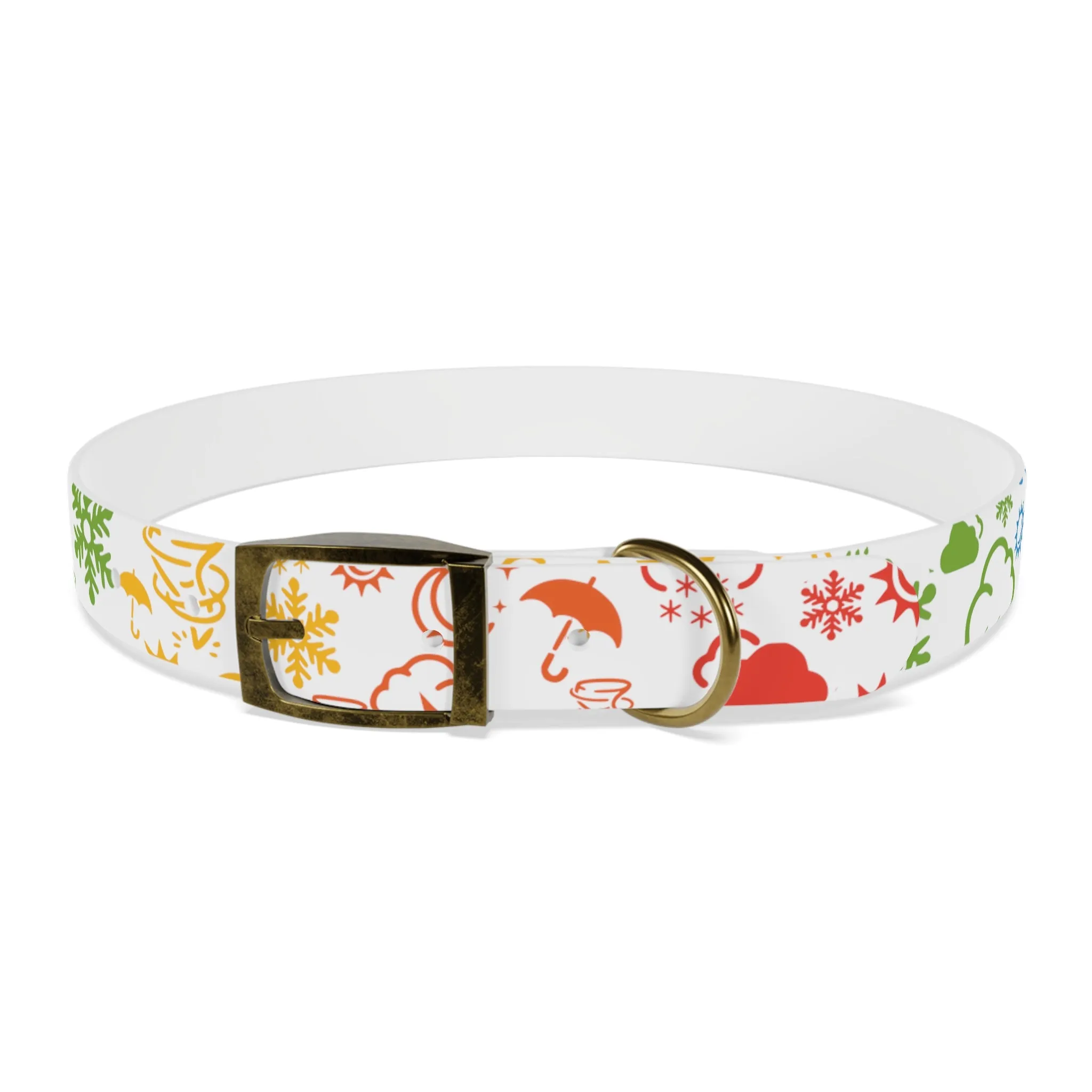 Wx Icon (White/Rainbow) Dog Collar