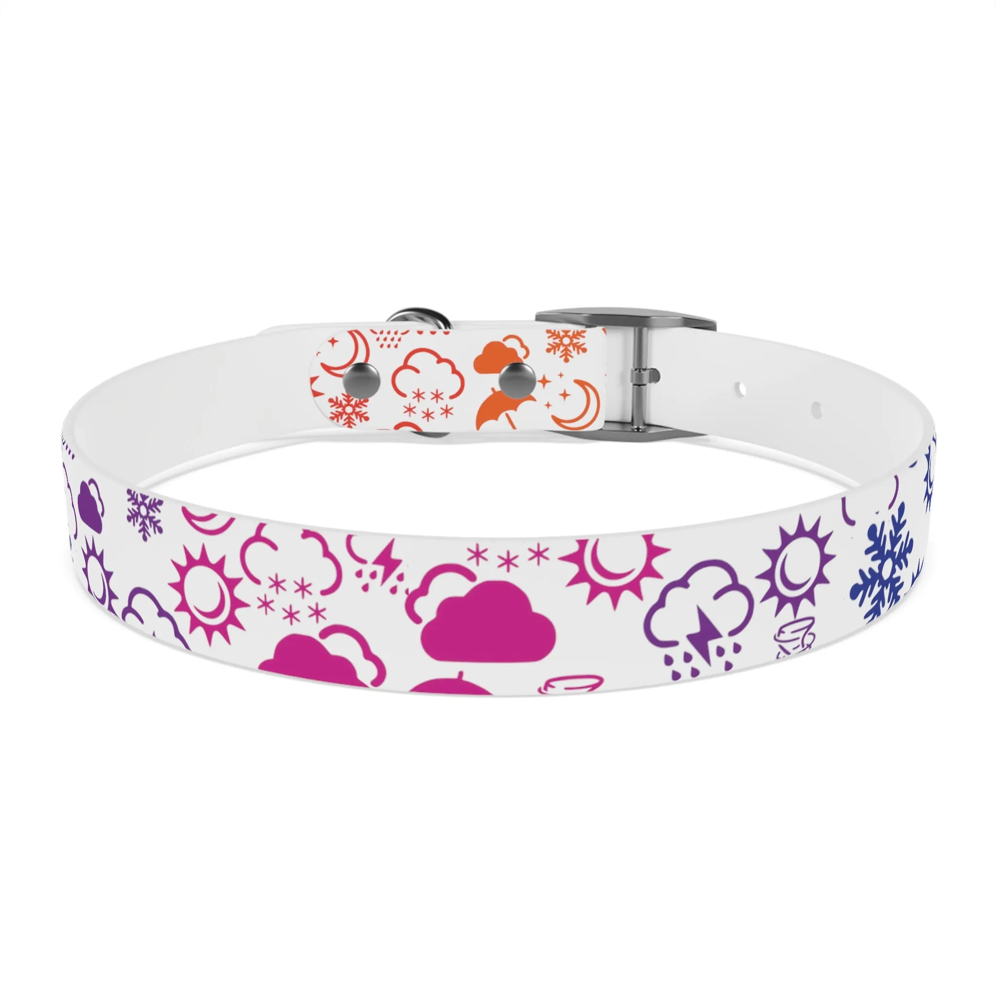Wx Icon (White/Rainbow) Dog Collar